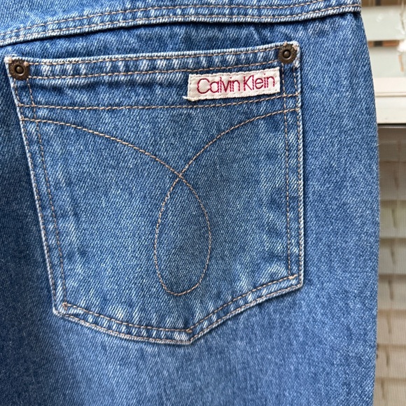 💖 Vintage Calvin Klein 100% Cotton Blue Denim Straight-Leg Jeans - Picture 6 of 16